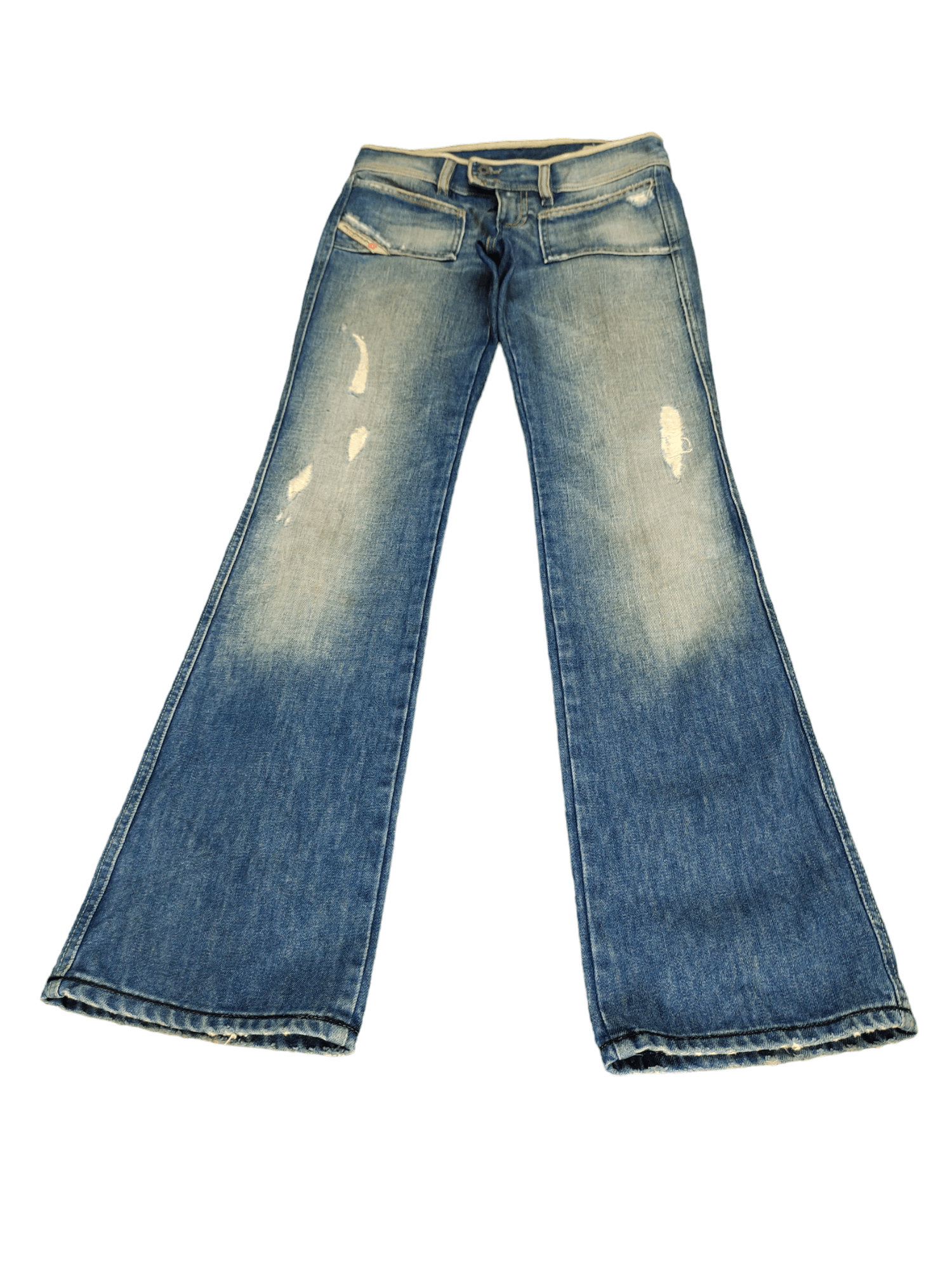 Diesel Flare Jeans Diesel Distress Faded Boot Cut Y2k Low Rise Size US 27 - 2 Thumbnail