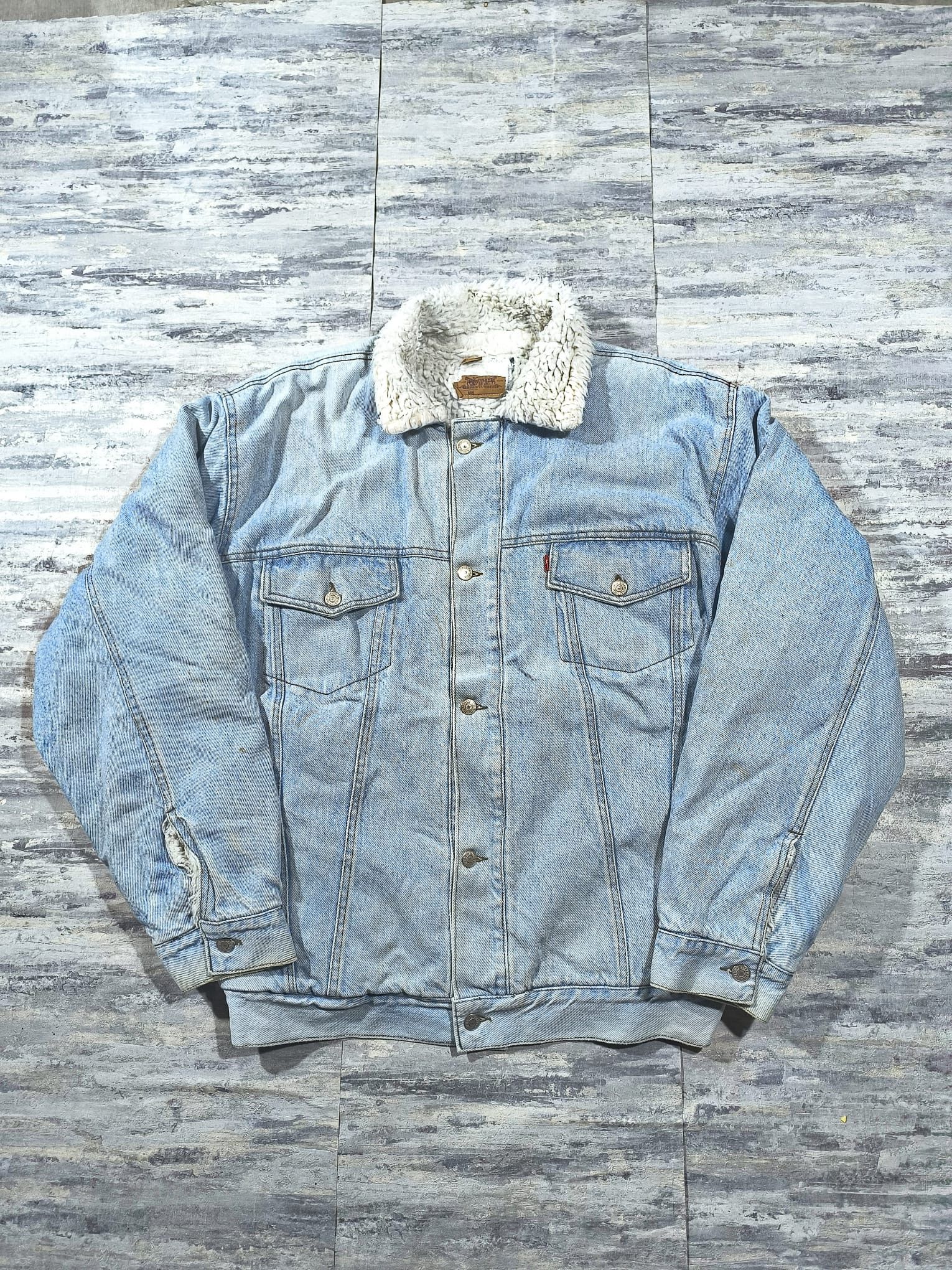 Levi's vintage levis 70598 denim sherpa trucker jacket made in usa Size US XL / EU 56 / 4 - 1 Thumbnail
