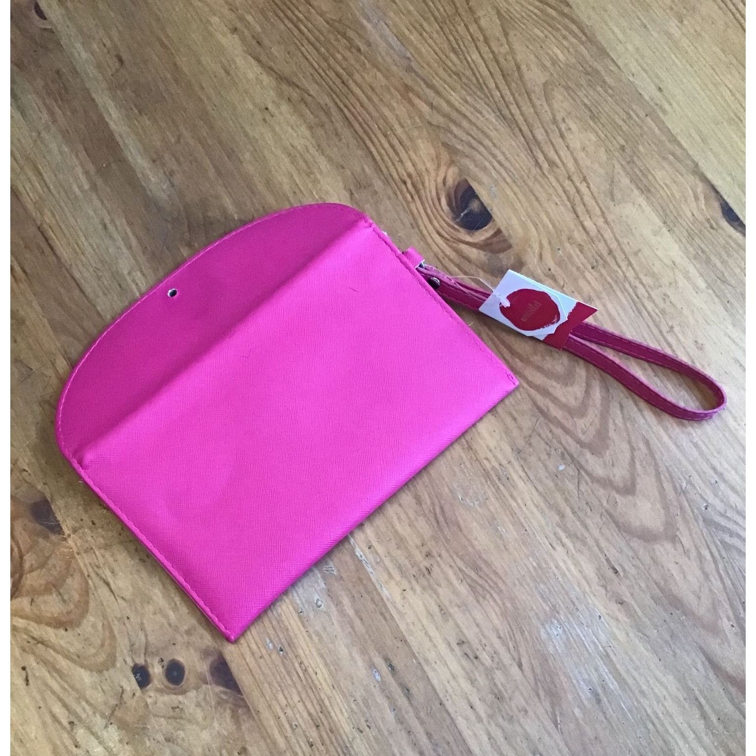 Other Hot Pink Wristlet Clutch Purse With Closure & Tag Size ONE SIZE - 3 Thumbnail