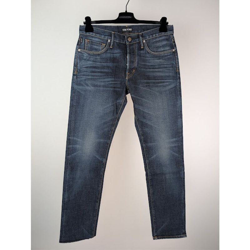 Tom Ford o1rshd1 Straight-Fit Denim Jeans in Navy Size US 33 - 2 Thumbnail