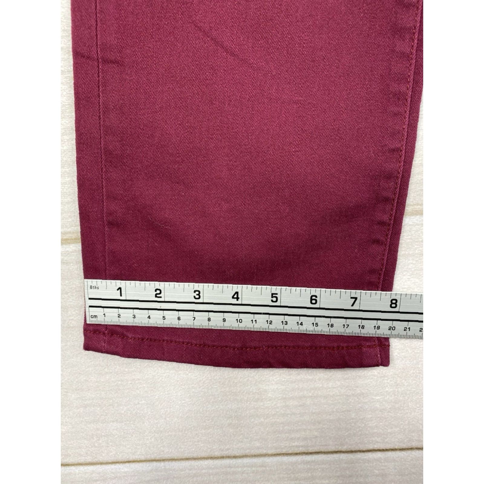 AG Jeans VINTAGE Jag Jeans Womens 16 Burgundy Slim Leg Pull On Stretch Pants Hi Rise Elastic NWT Size 24" / US 00 / IT 34 - 6 Thumbnail
