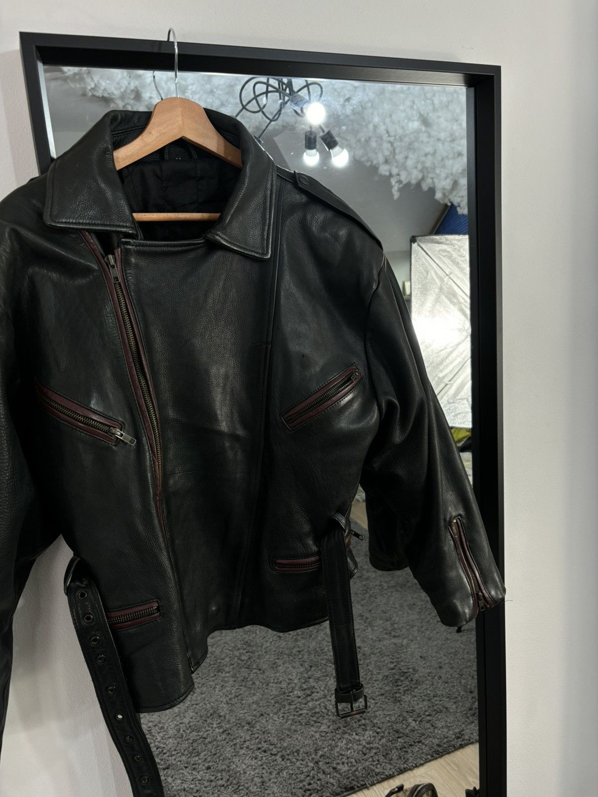 Genuine Leather × Japanese Brand 2000s Vintage Japanese Cropped Real Leather Bomber Jacket Size US M / EU 48-50 / 2 - 3 Thumbnail