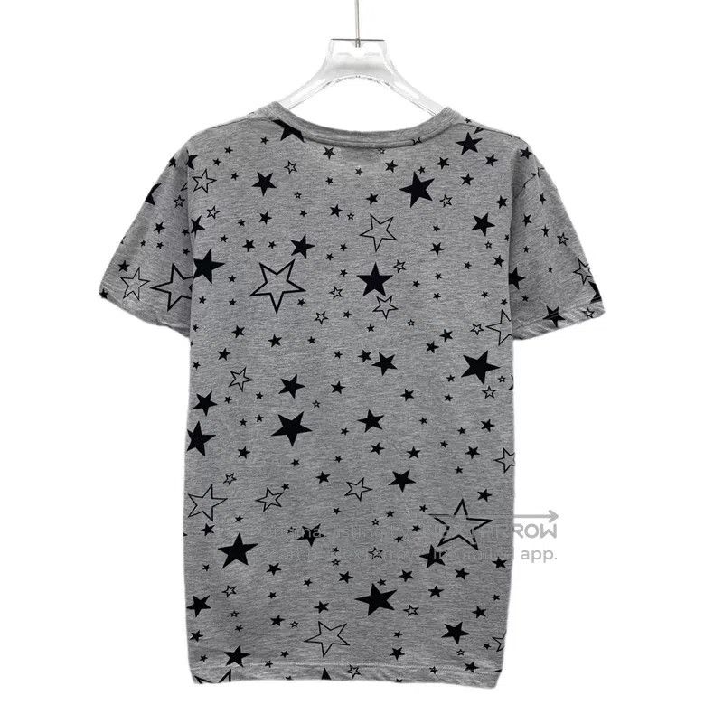 Saint Laurent Paris Saint Laurent Paris Gray Five-Pointed Star Printed Cotton Size US XS / EU 42 / 0 - 2 Thumbnail