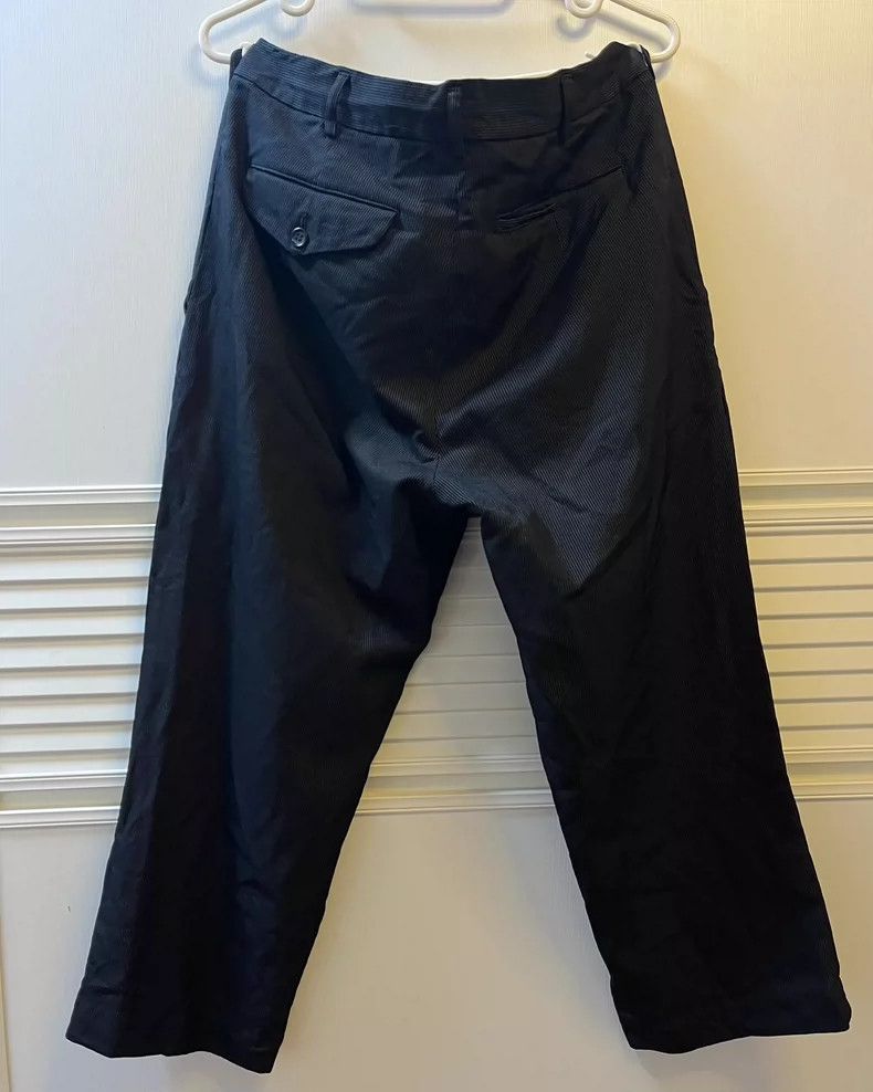 Comme des Garcons Comme Des Garcons size M Black striped suit cropped pants Size 26" / US 2 / IT 38 - 2 Thumbnail