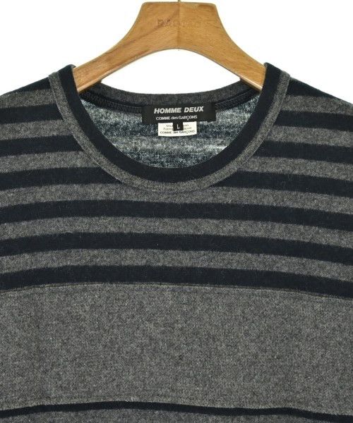 Comme des Garcons Homme Deux Sweater Border Design Wool Size US L / EU 52-54 / 3 - 4 Thumbnail