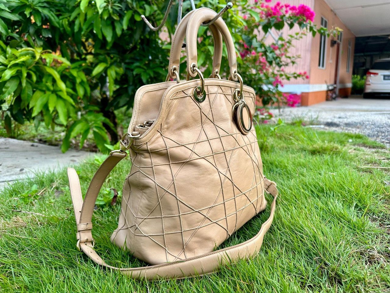 Dior Authentic Christian Dior Granville Cannage Quilted Tote Bag Size ONE SIZE - 2 Thumbnail