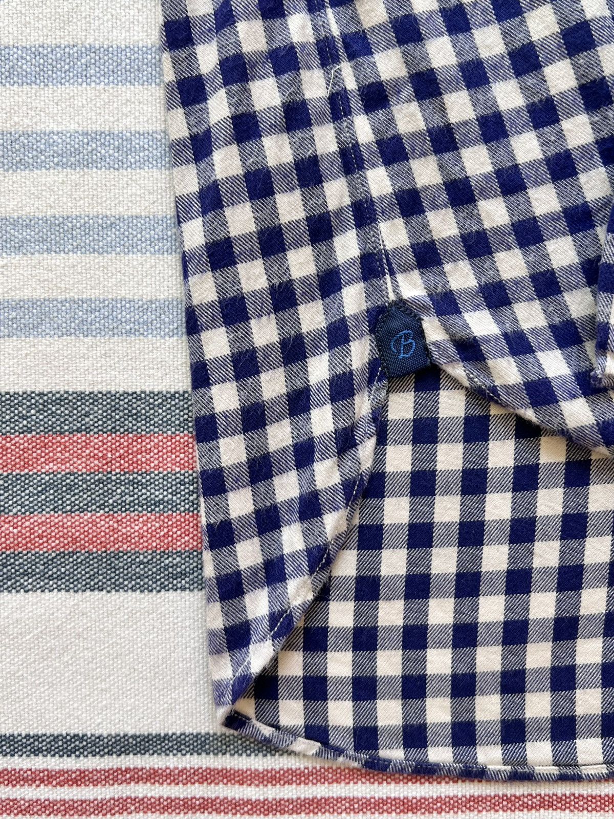Borriello Napoli Borriello Napoli Checked Shirt Mens Light Blue Cotton Size US M / EU 48-50 / 2 - 12 Thumbnail