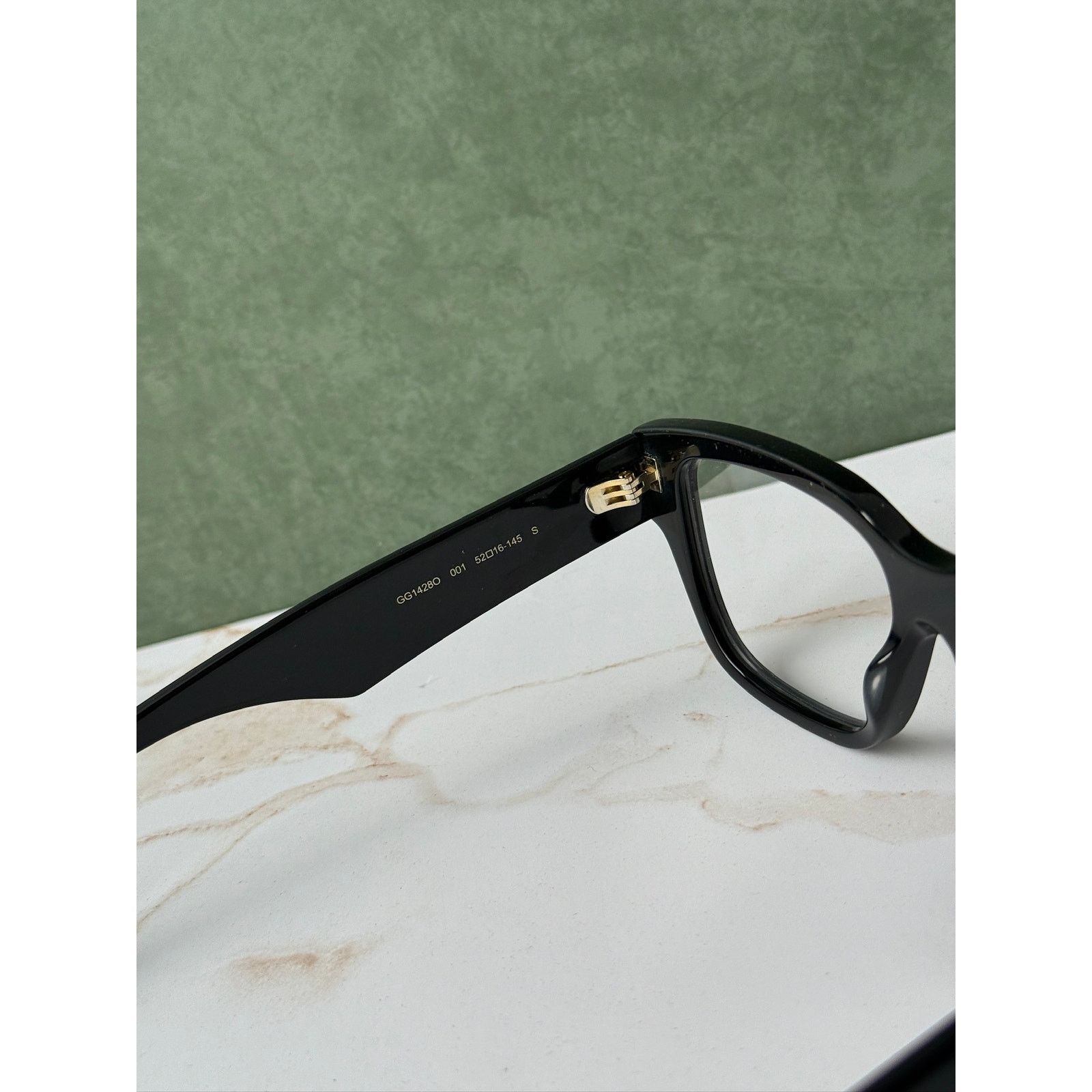 Gucci NEW Gucci GG1428O Black Unisex Square Eyeglasses Frames Size ONE SIZE - 8 Thumbnail