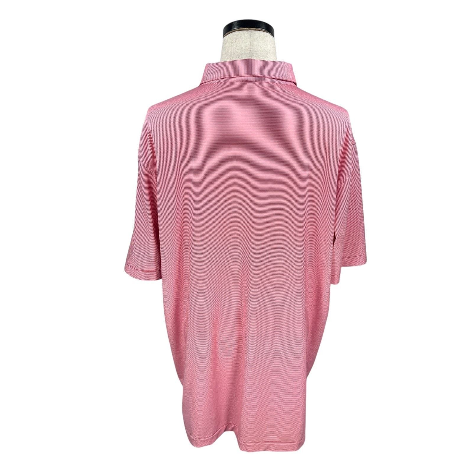 Peter Millar Peter Millar Polo Shirt Men's 2XL Red White Striped US Open Size US XXL / EU 58 / 5 - 5 Thumbnail
