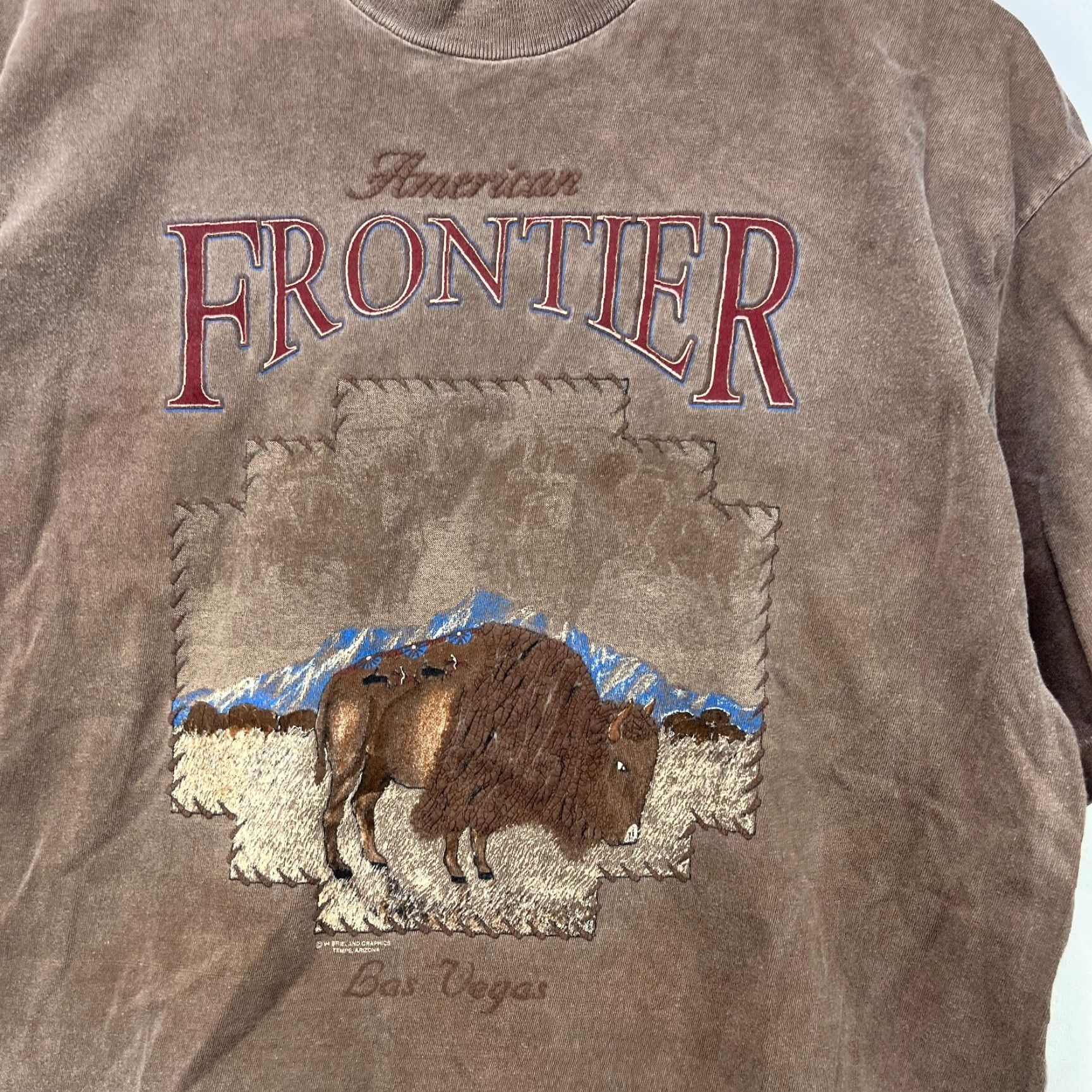 Vintage VINTAGE Buffalo Animal Nature T-shirt XL Mens Brown 90s Las Vegas Sun Single Stitch Size US XL / EU 56 / 4 - 3 Thumbnail