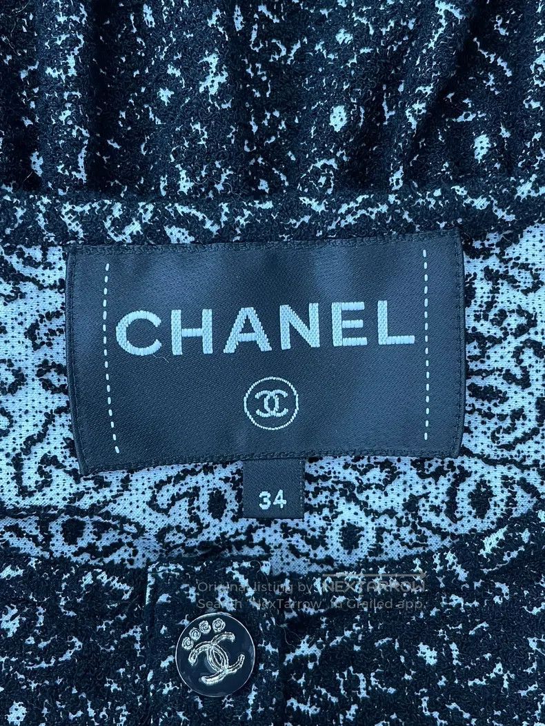 Chanel Chanel 25M black full logo printed drawstring dress Size XXS / US 00 / IT 34 - 4 Thumbnail