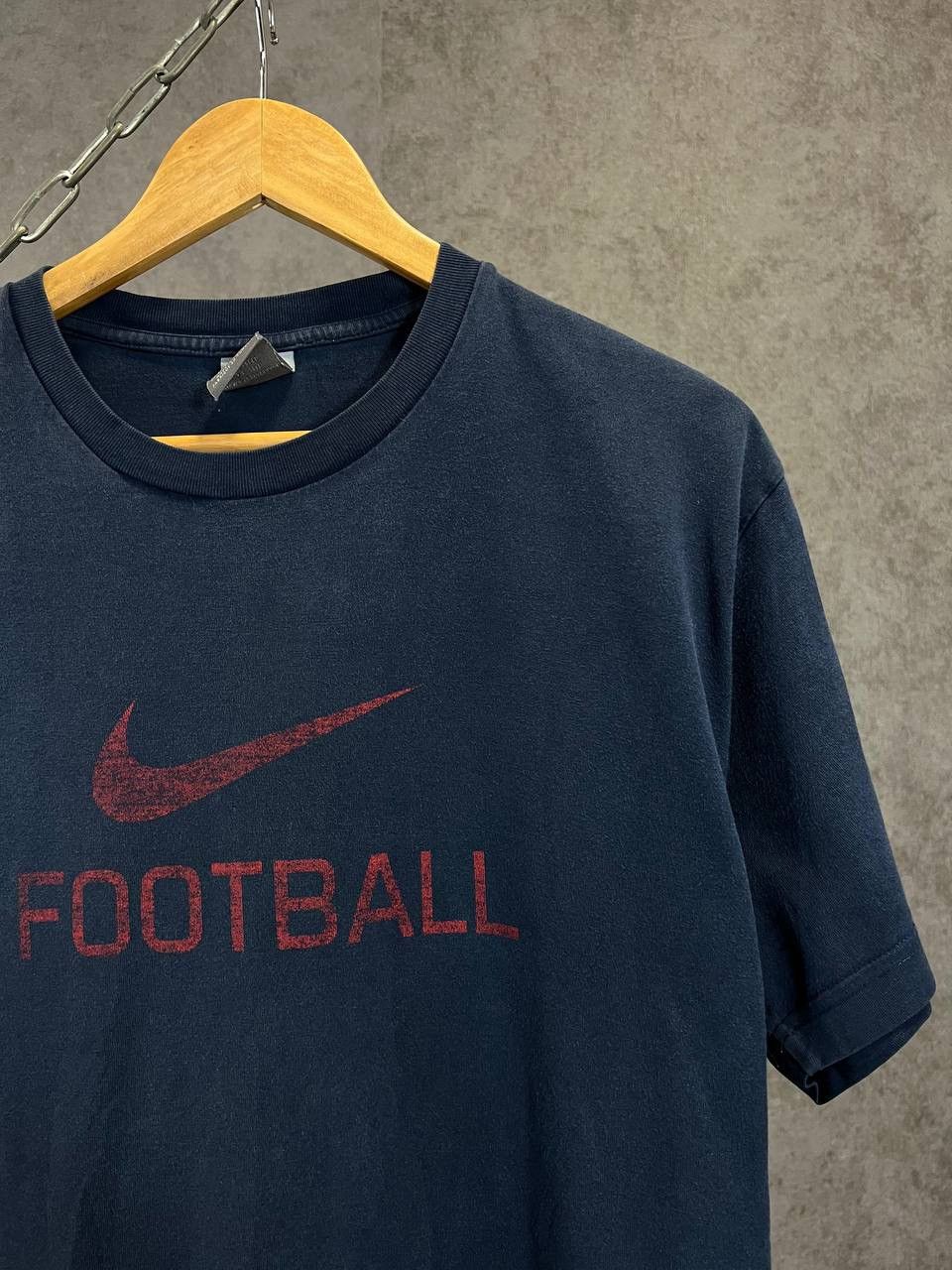 Nike × Vintage Nike Football swoosh big center logo tee Size US XL / EU 56 / 4 - 2 Thumbnail