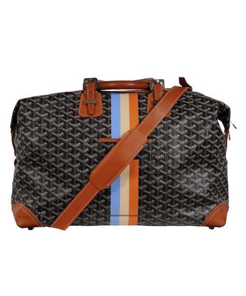Goyard Boeing 45 Black Brown Leather Duffle Travel Carry On Size ONE SIZE - 1 Thumbnail
