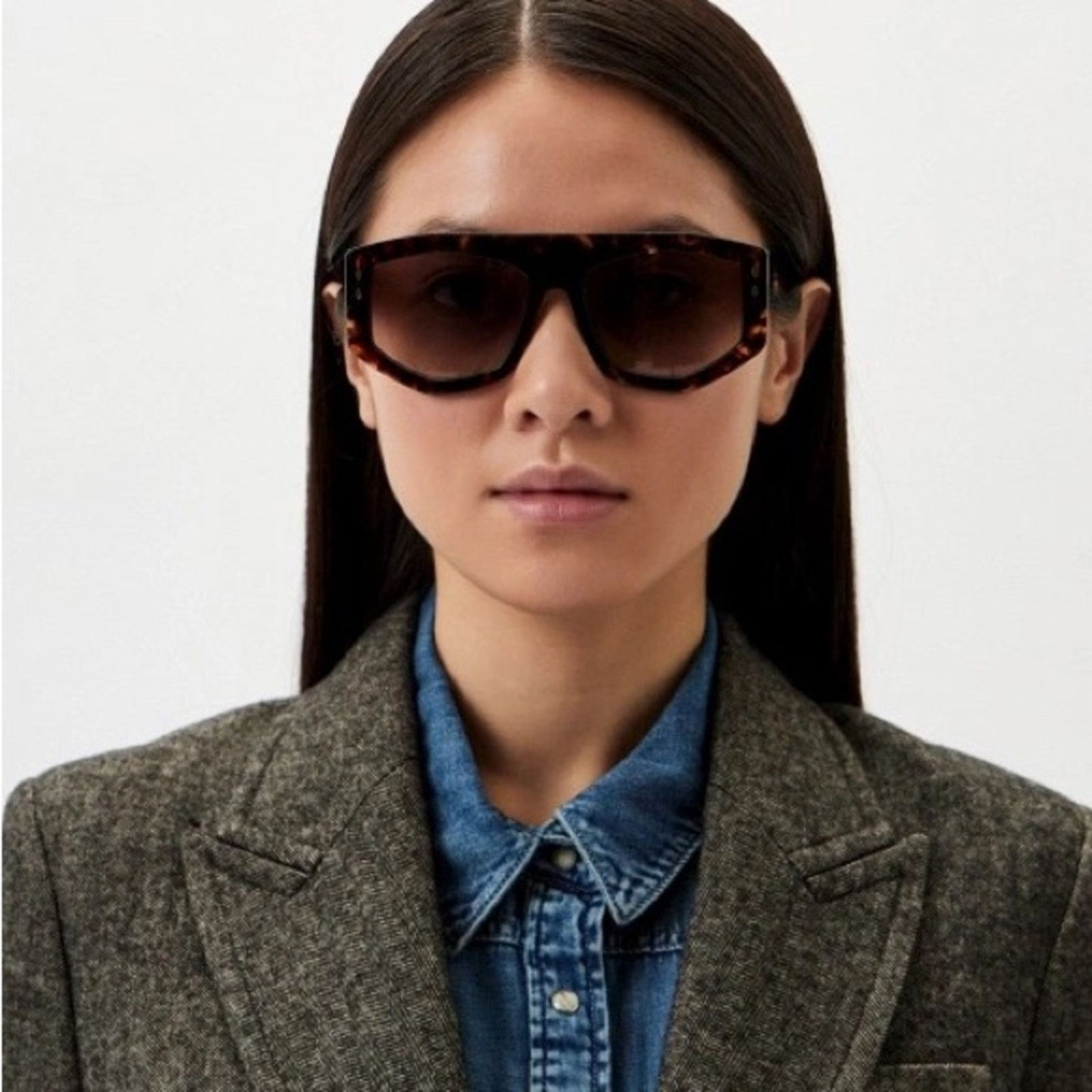 Isabel Marant New! Isabel Marant IM0154/S 086HA Brown and Gold Sunglasses Size ONE SIZE - 9 Thumbnail