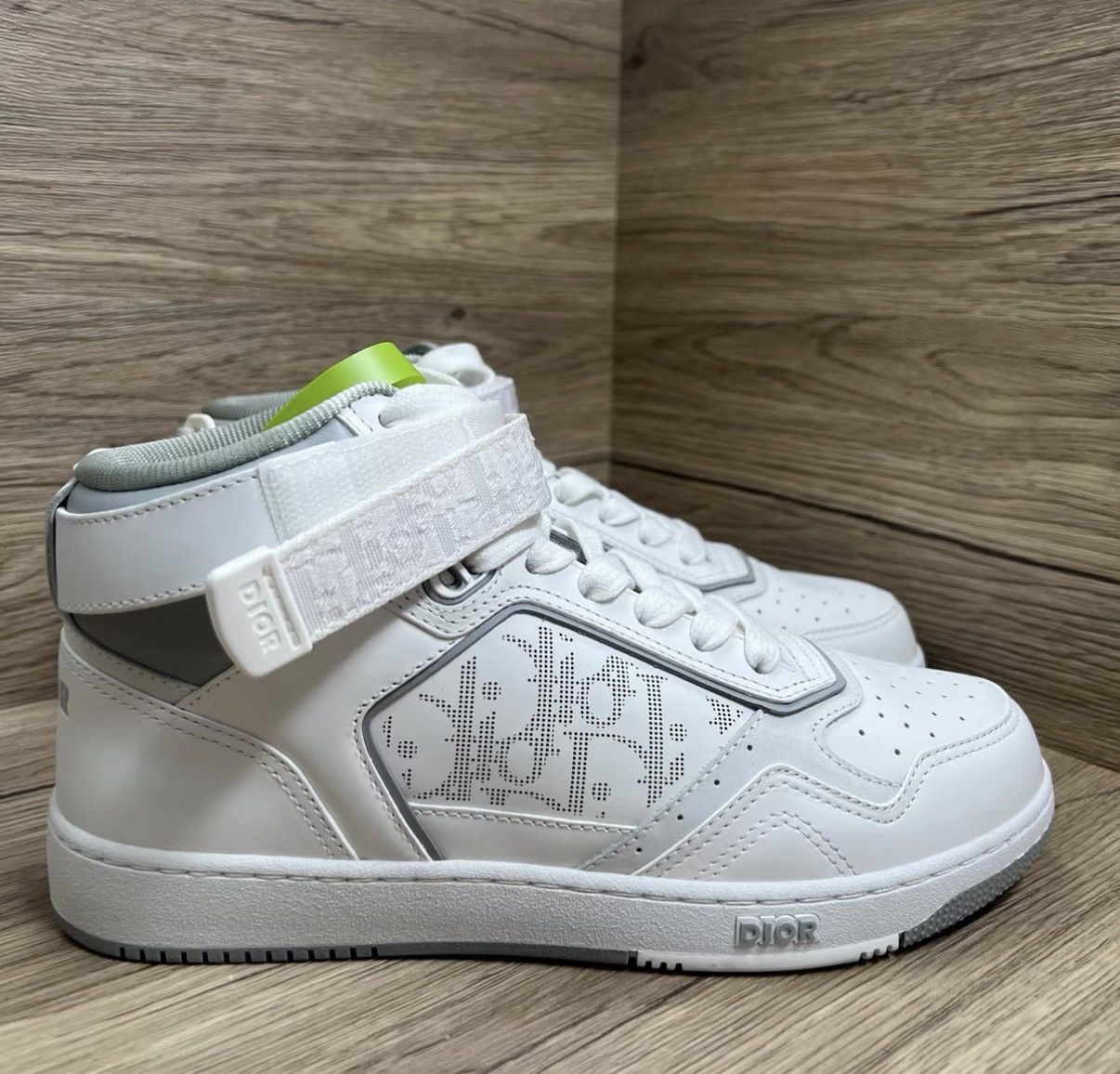 Dior Dior B27 Grey and White Monogram Mid-Top Sneakers J41 Size US 6.5 / EU 39-40 - 3 Thumbnail