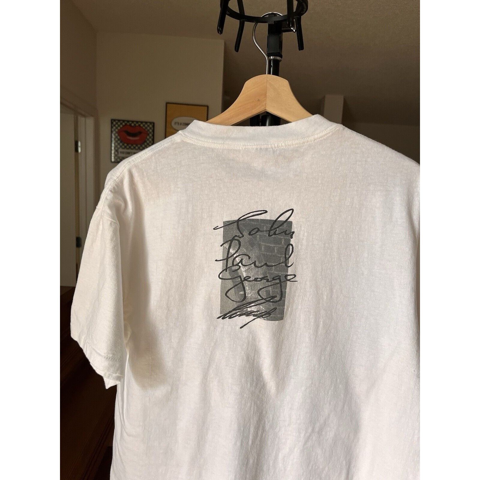 Band Tees VINTAGE THE BEATLES SINGLE STITCH AOP BAND TOUR T SHIRT SIZE Size US L / EU 52-54 / 3 - 7 Thumbnail