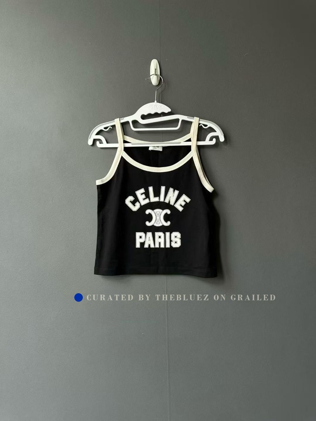 Celine Celine Black Triomphe Camisole Top Size S / US 4 / IT 40 - 1 Thumbnail