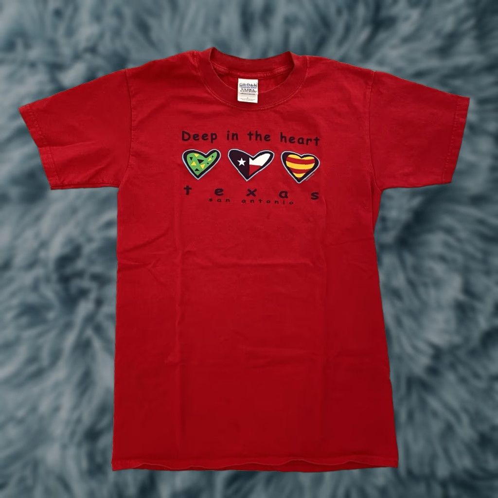 Gildan VINTAGE Gildan San Antonio Texas Shirt Adult Small Red Deep In The Heart Logo Men S T-Shirt Size US S / EU 44-46 / 1 - 1 Thumbnail