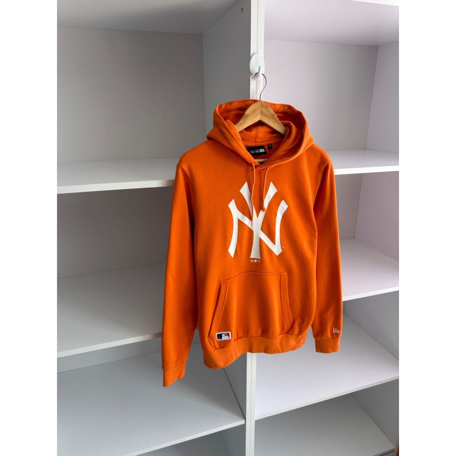 New Era VTG New Era Yankees MLB Big Logo Orange Hoodie Size US S / EU 44-46 / 1 - 2 Thumbnail
