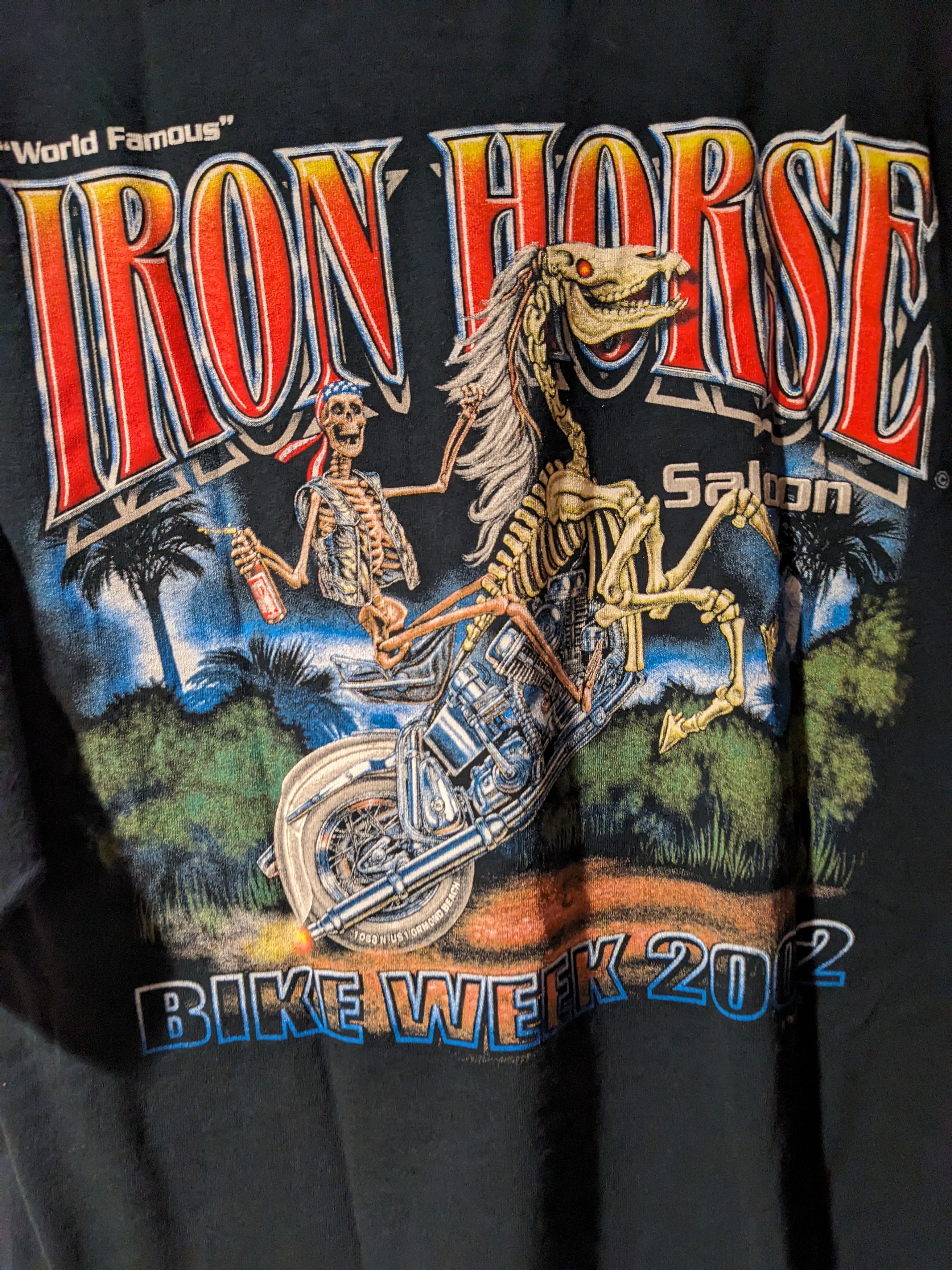 Harley Davidson × Vintage Vintage 2002 Bike Week Iron Horse Motorcycle X-Large T-Shirt Size US XL / EU 56 / 4 - 2 Thumbnail