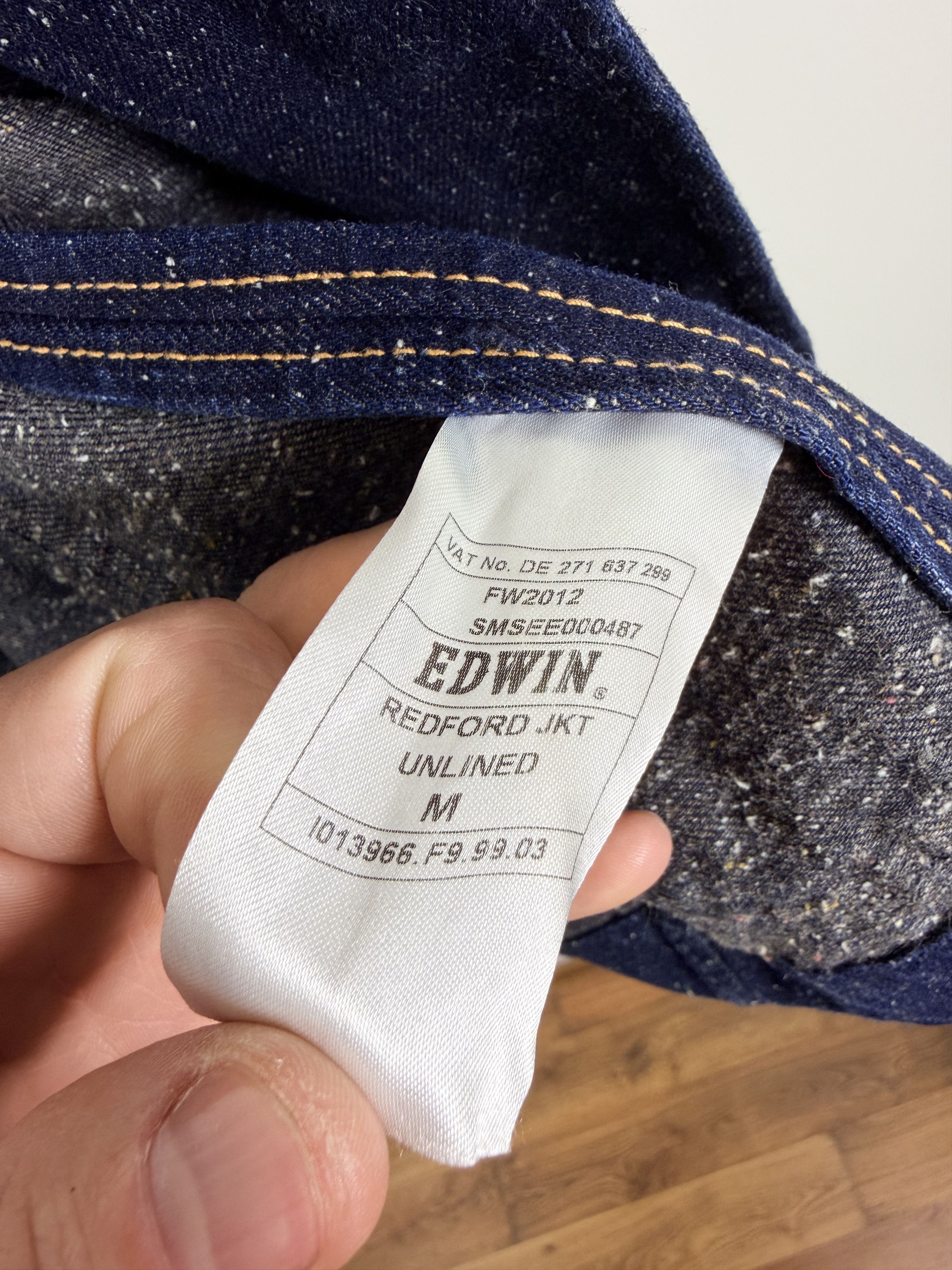 Edwin Men's Edwin Redford Japanese Raw Denim Jacket (M) Size US M / EU 48-50 / 2 - 6 Thumbnail