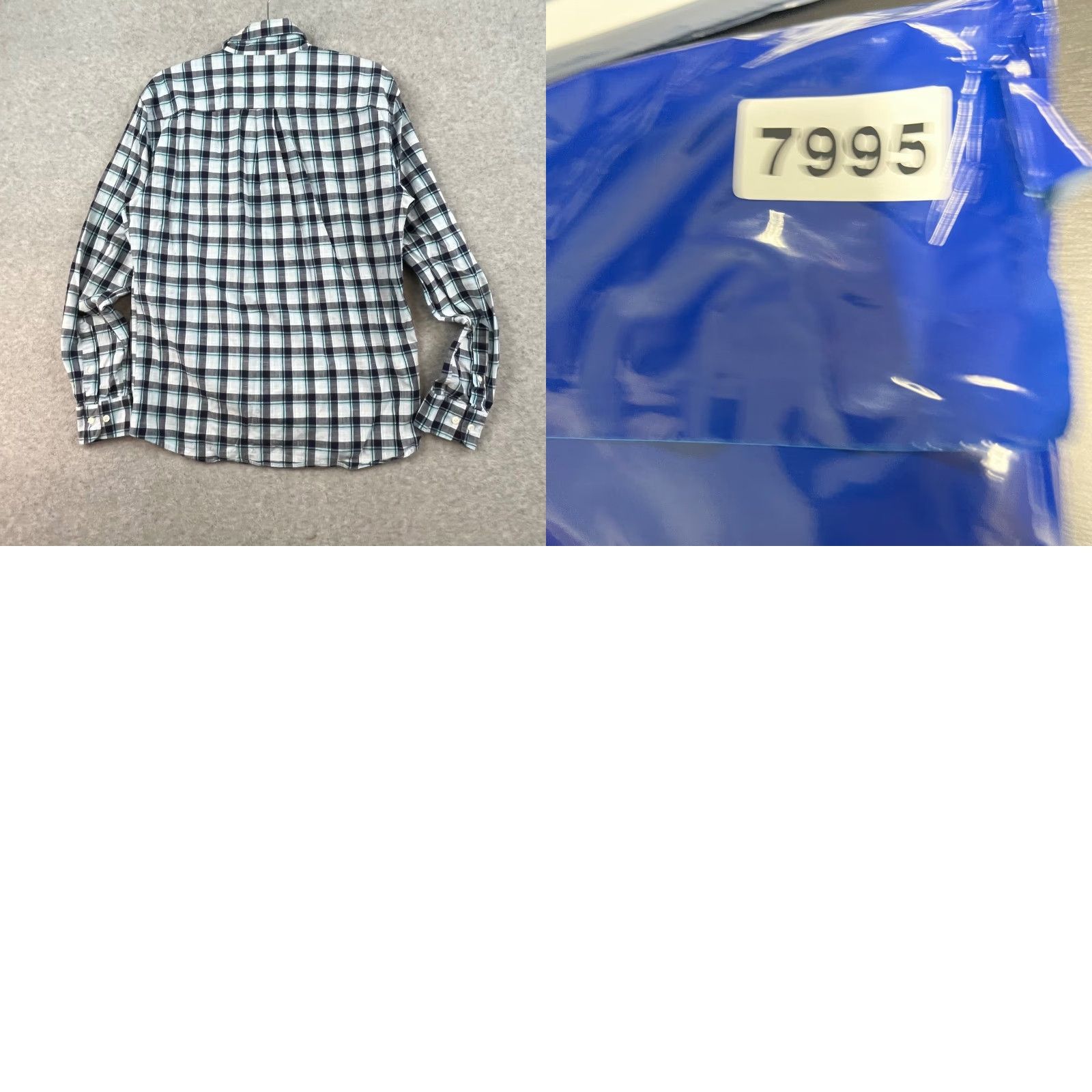 johnnie-O johnnie-O Shirt Plaid Blue White Green Long Sleeve Adult M Regular Cotton Button Shirt Mens Size US M / EU 48-50 / 2 - 8 Thumbnail