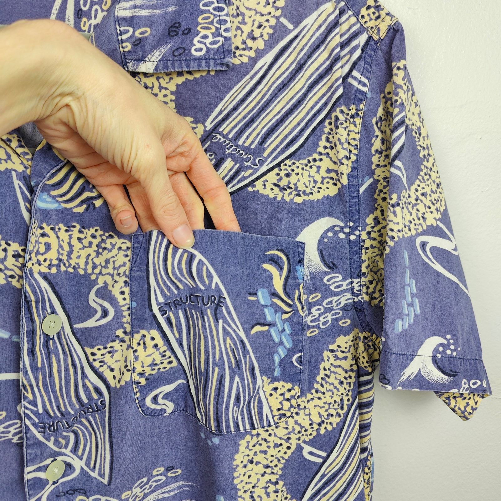 Structure Vintage Y2K 90s Structure Hawaiian Shirt Mens Small Size US S / EU 44-46 / 1 - 2 Thumbnail