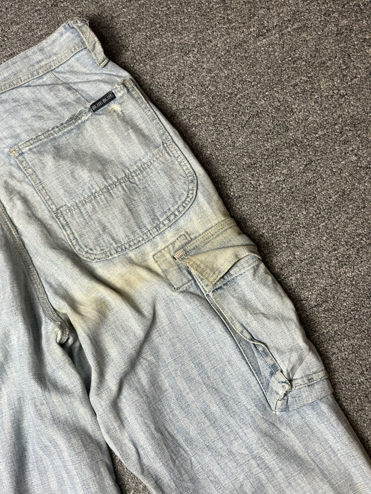 Blue Blue Japan × Japanese Brand × Vintage BLUE BLUE Brand Cargo Denim Jeans (112) Size US 31 - 14 Thumbnail