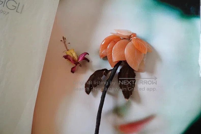 Kenzo 1980s Kenzo Jade Flower Brooch. Size ONE SIZE - 3 Thumbnail