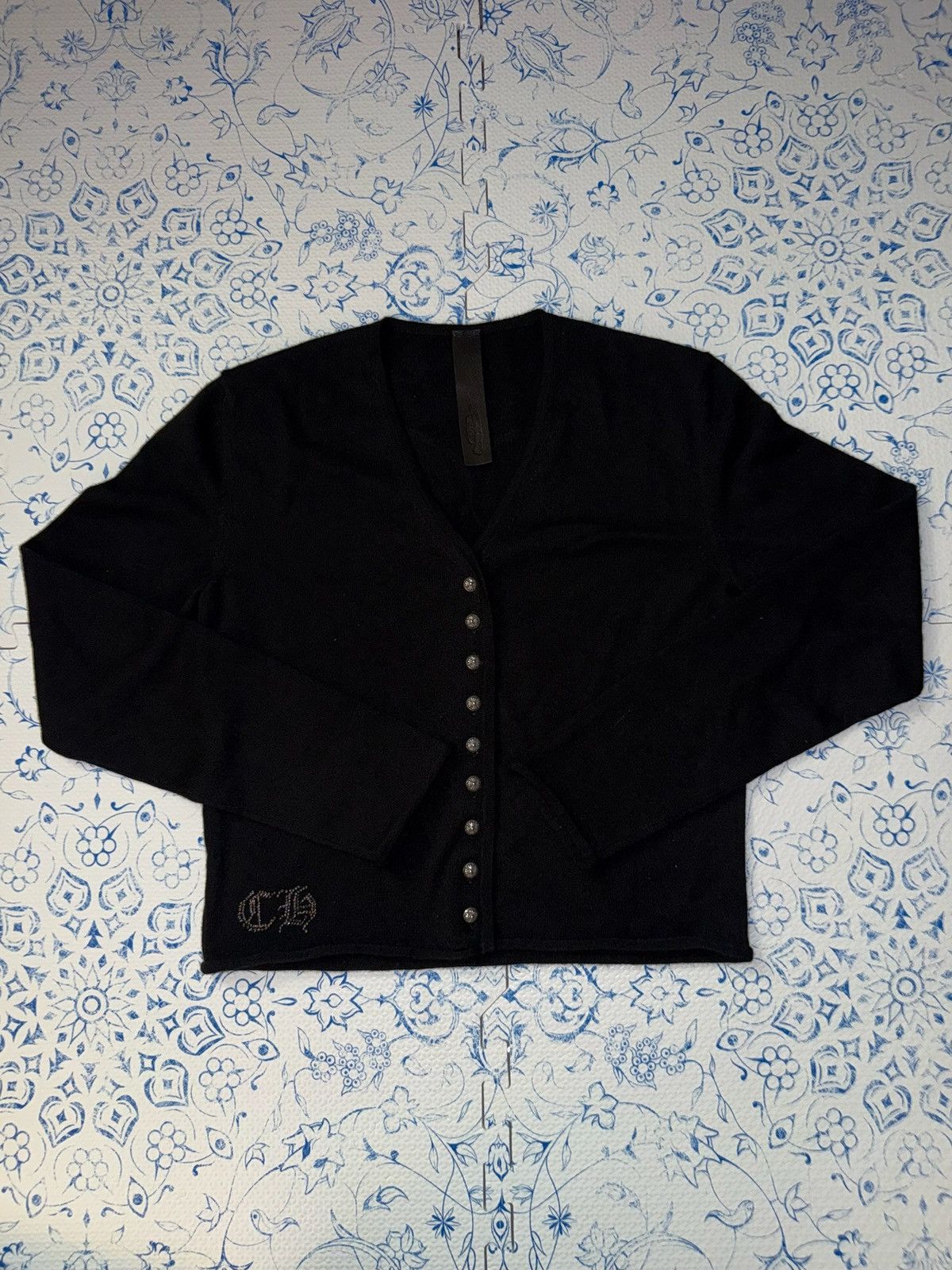 Chrome Hearts Chrome Hearts Rhinestone Cardigan Sweater Size S / US 4 / IT 40 - 2 Thumbnail