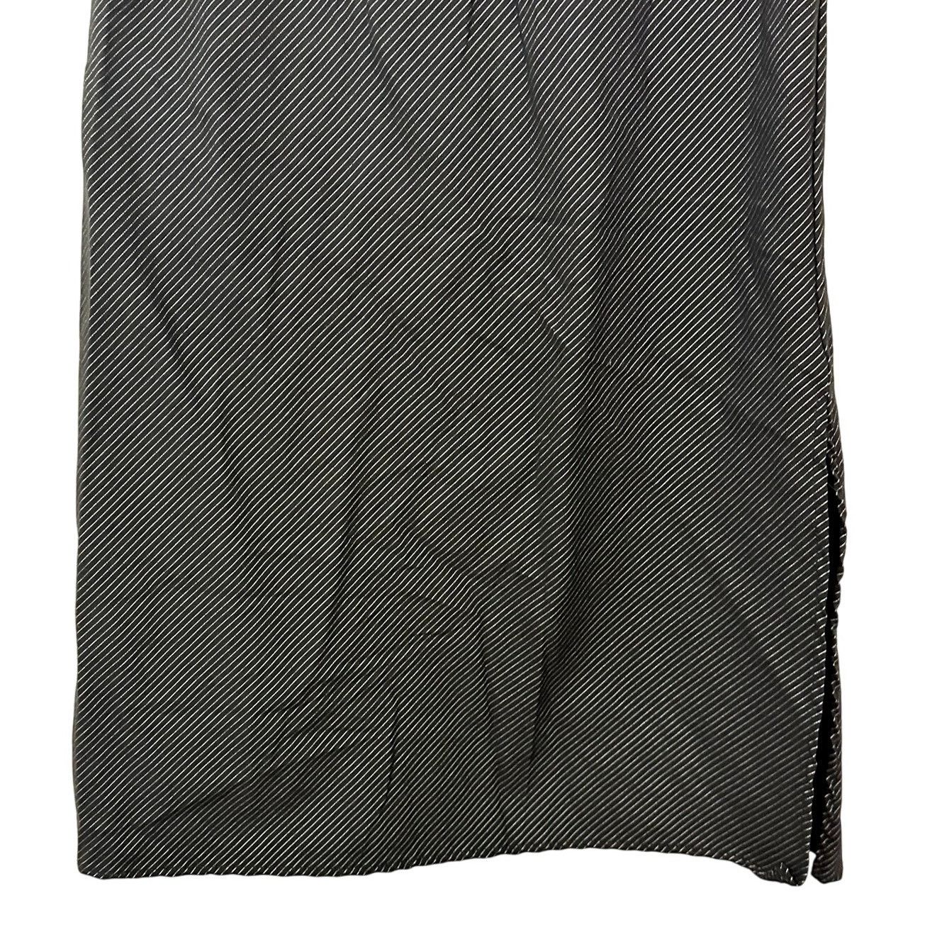 Other Forgotten Grace Skirt Pinstripe Side Slit Black Womens M NWT Size 28" / US 6 / IT 42 - 6 Thumbnail