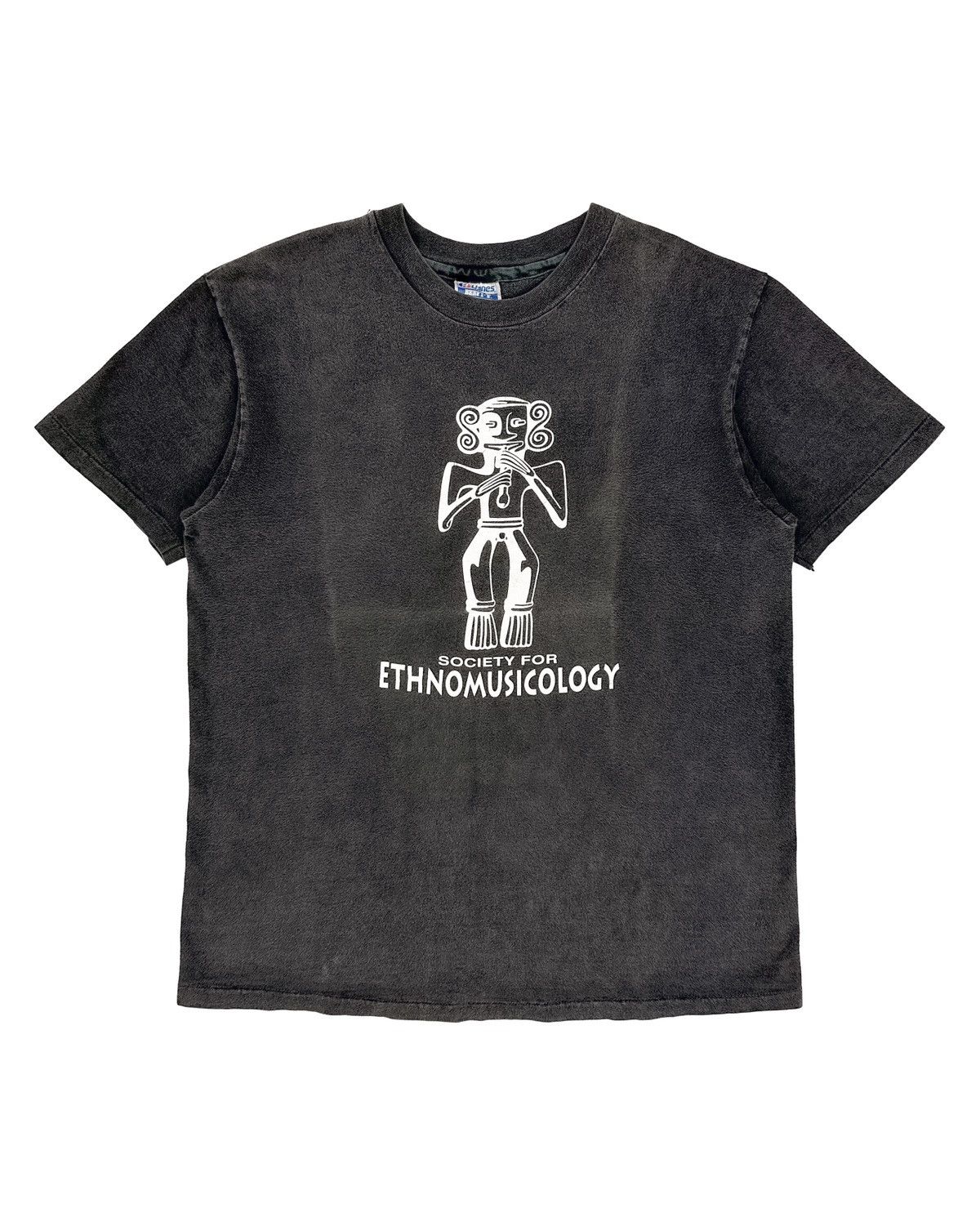 Vintage 80s Black “Society For Ethnomusicology” Hanes Beefy T-shirt Size US M / EU 48-50 / 2 - 1 Thumbnail