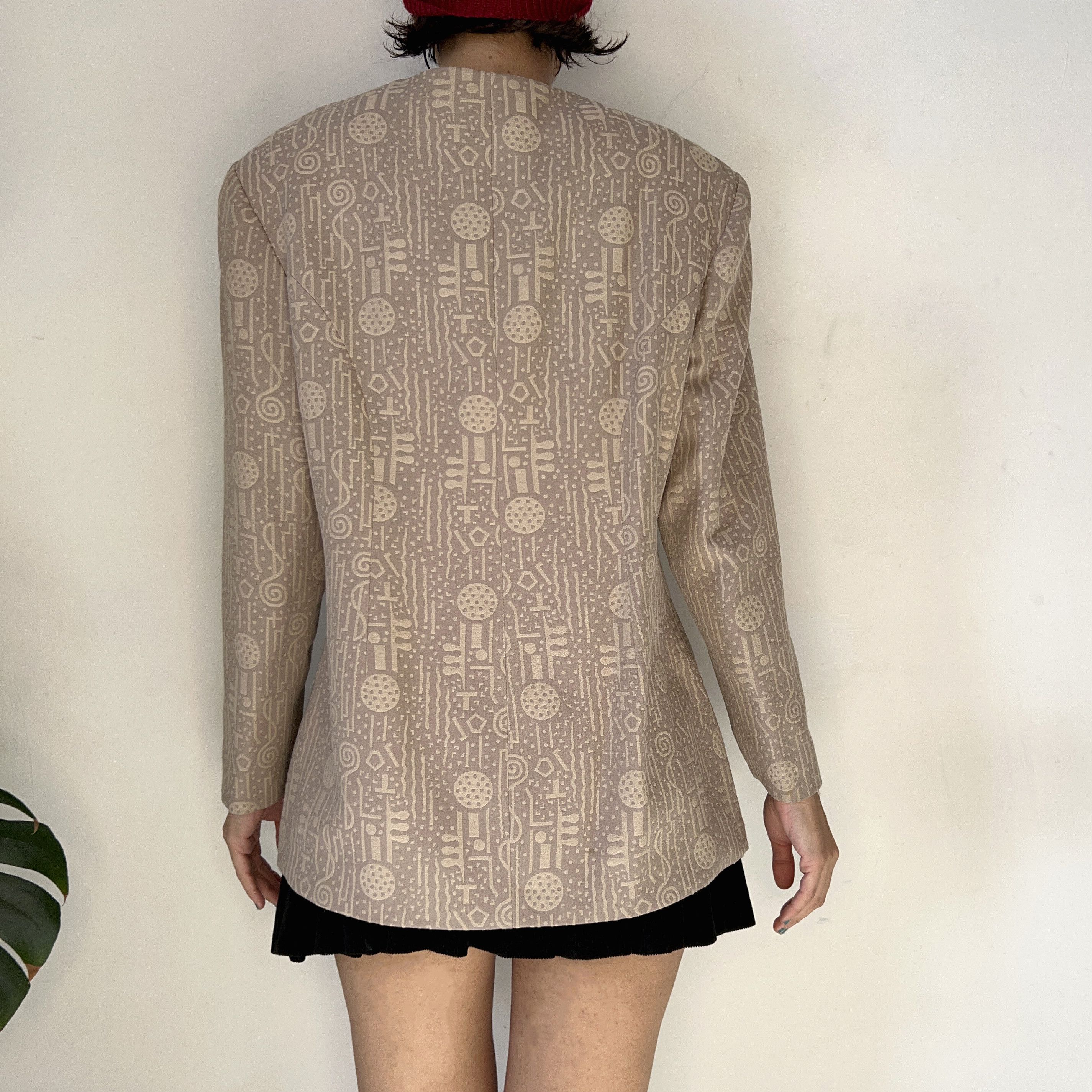 Custom jacket with musical notes