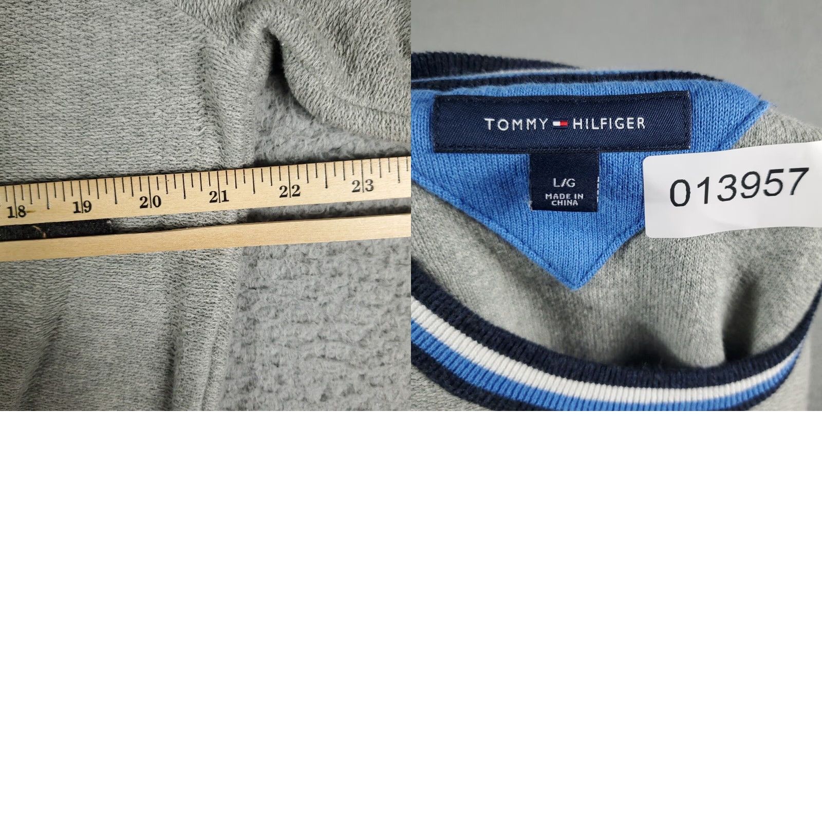Tommy Hilfiger Tommy Hilfiger Mens Gray Long Sleeve Pullover Sweater Shirt Large Size US L / EU 52-54 / 3 - 8 Thumbnail