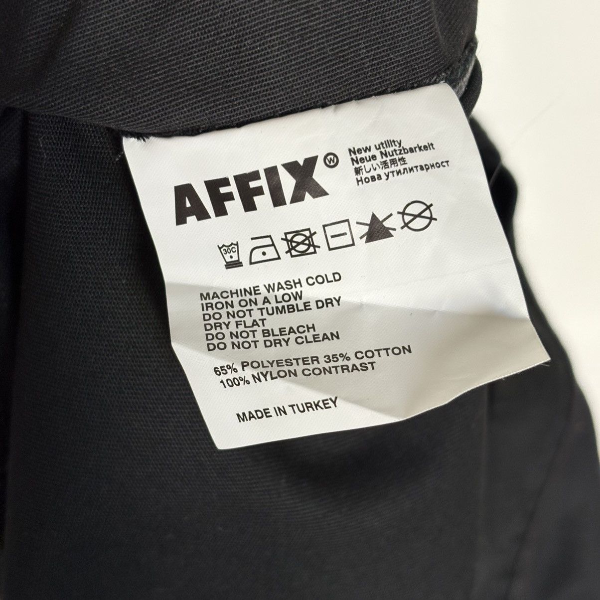 AFFXWRKS AFFIX Reflective Trim Black Twill Trousers Size US 32 / EU 48 - 6 Thumbnail