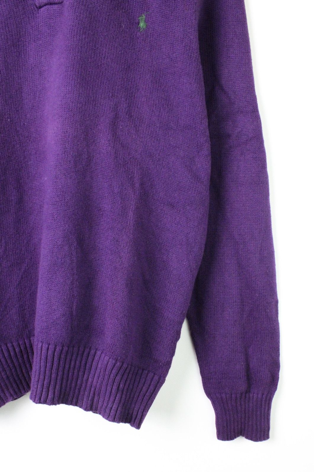 Polo Ralph Lauren Ralph Lauren Quarter Button Cotton Sweater Purple XL Size US XL / EU 56 / 4 - 3 Thumbnail