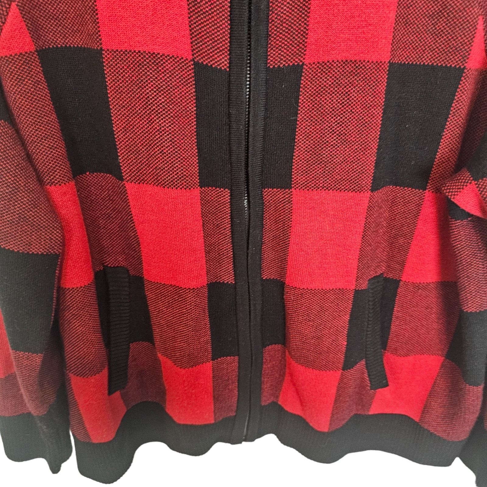 Corridor Torrid Buffalo Plaid Sweater Jacket Full Zip 1X Academia Size XL / US 12-14 / IT 48-50 - 4 Thumbnail