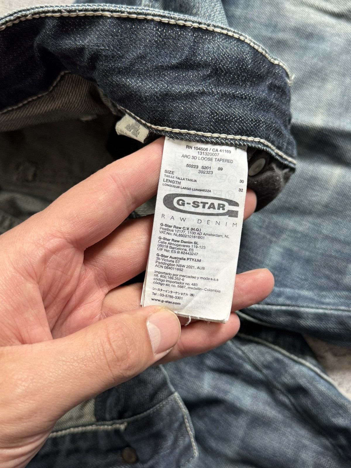 G-Star G Star Arc 3D Jeans 30 L32 Loose Tapered Leg Zip Twisted Size US 30 / EU 46 - 8 Thumbnail