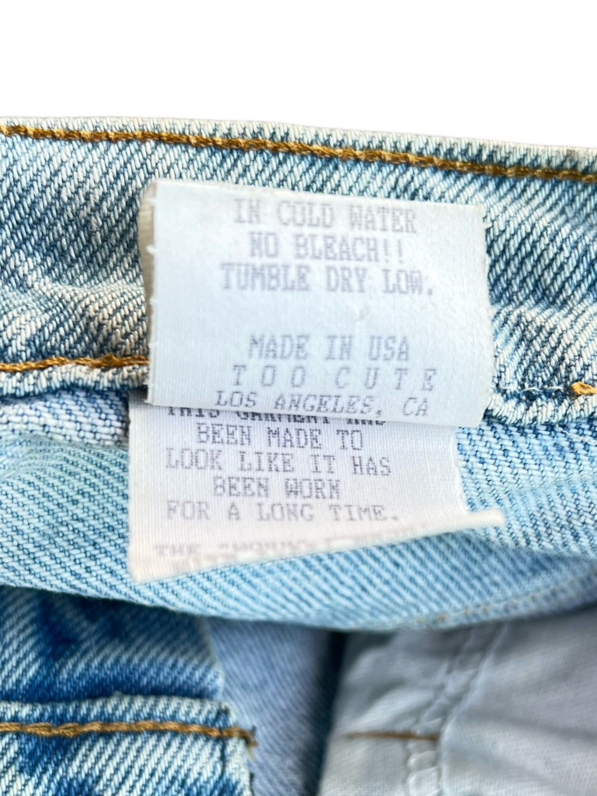 Levi's Vintage Clothing × Too Cute Guetta Bros. 🔥Vtg 90s Levis Too Cute Micky Mouse Patches Distressed Jeans Size US 31 - 13 Thumbnail