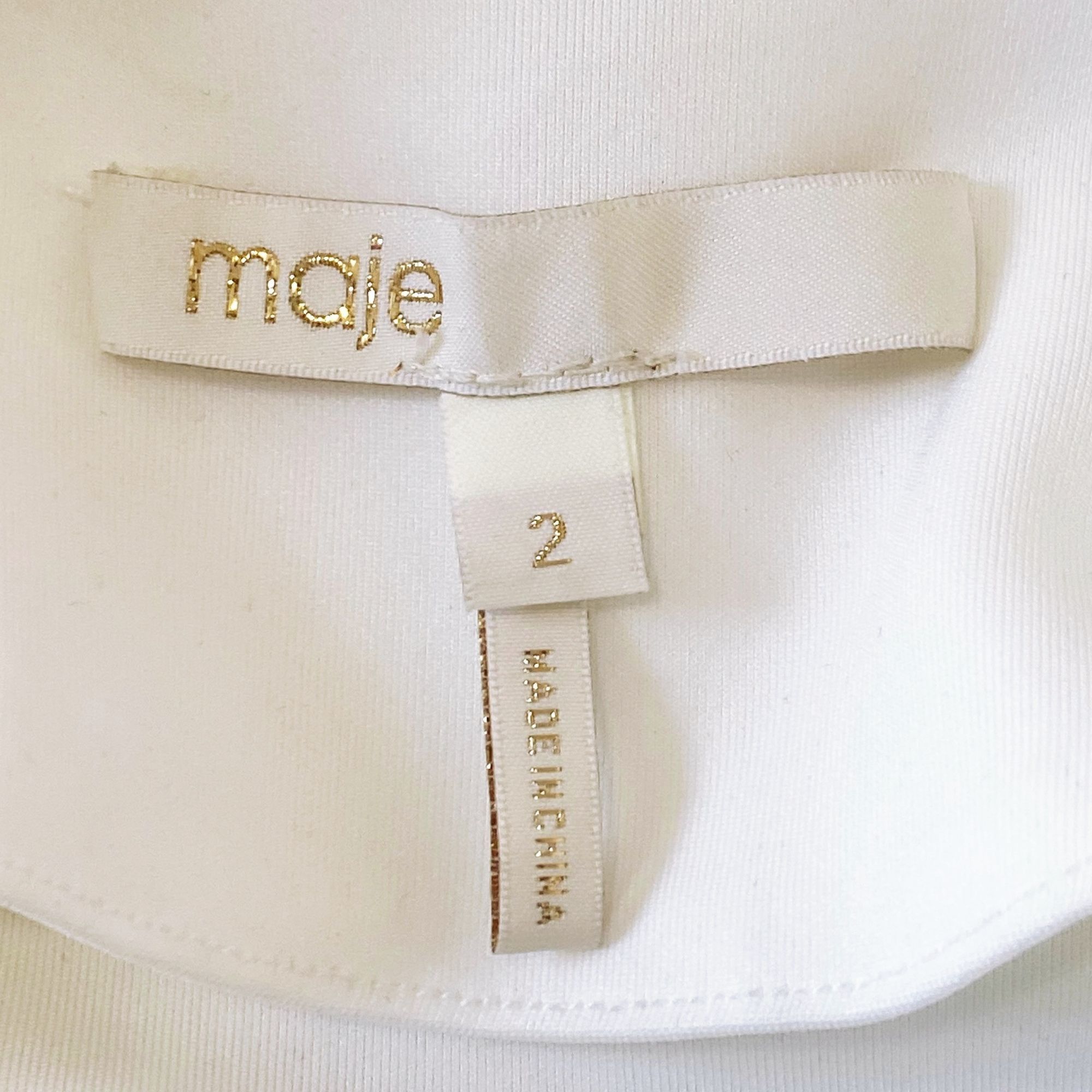 Maje Maje Thelo Color-Blocked Neoprene Zip Track Jacket size 2/M, Size M / US 6-8 / IT 42-44 - 10 Thumbnail