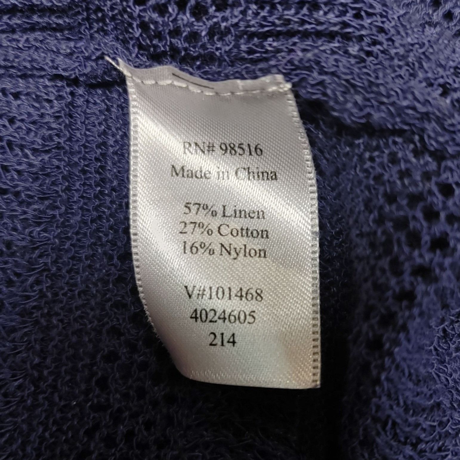 Coldwater Creek Coldwater Creek Women's navy Blue Knit T-Shirt Top XL (16) Size XL / US 12-14 / IT 48-50 - 4 Thumbnail