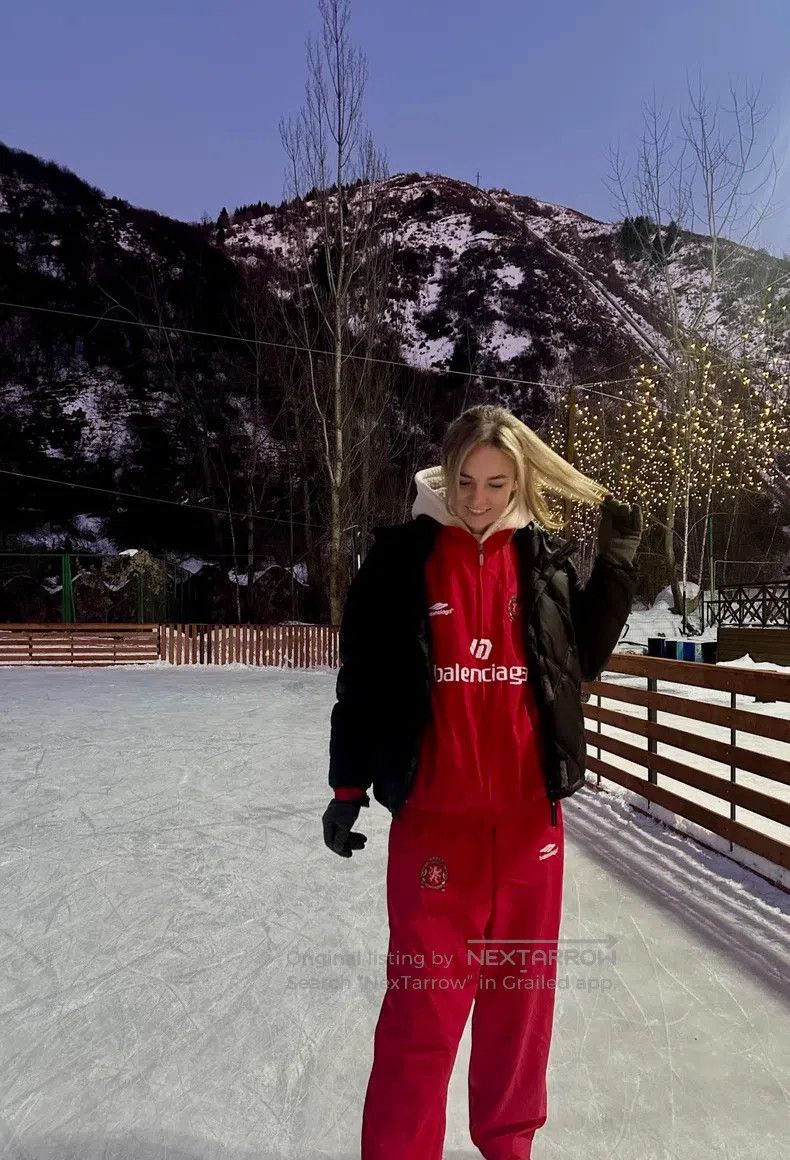 Balenciaga Balenciaga Soccer Collab Red Nylon Series Sport Pants Size US 30 / EU 46 - 6 Thumbnail