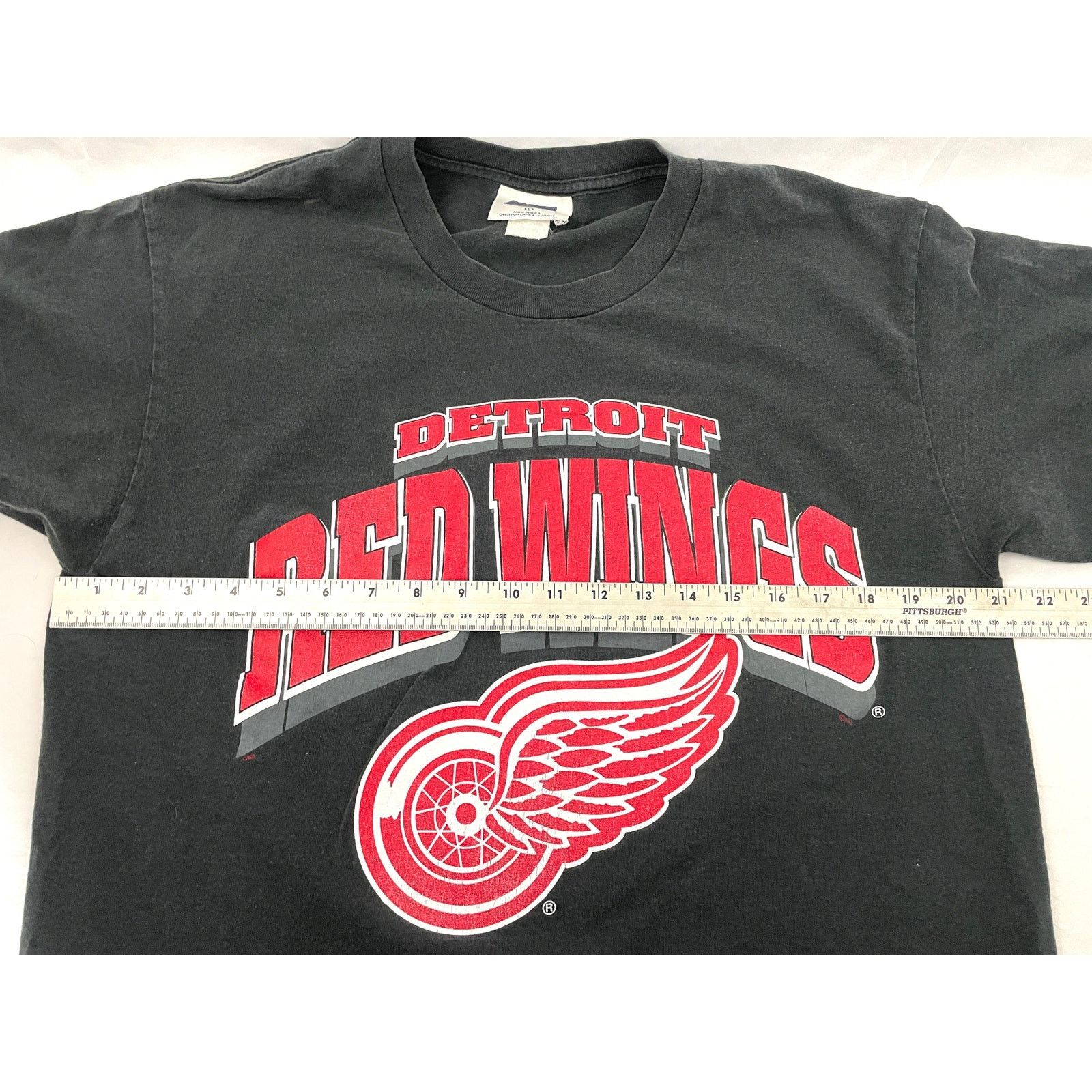 CSA VTG Detroit Red Wings NHL Shirt L 1990's Black Hockey Sports Size US L / EU 52-54 / 3 - 9 Thumbnail