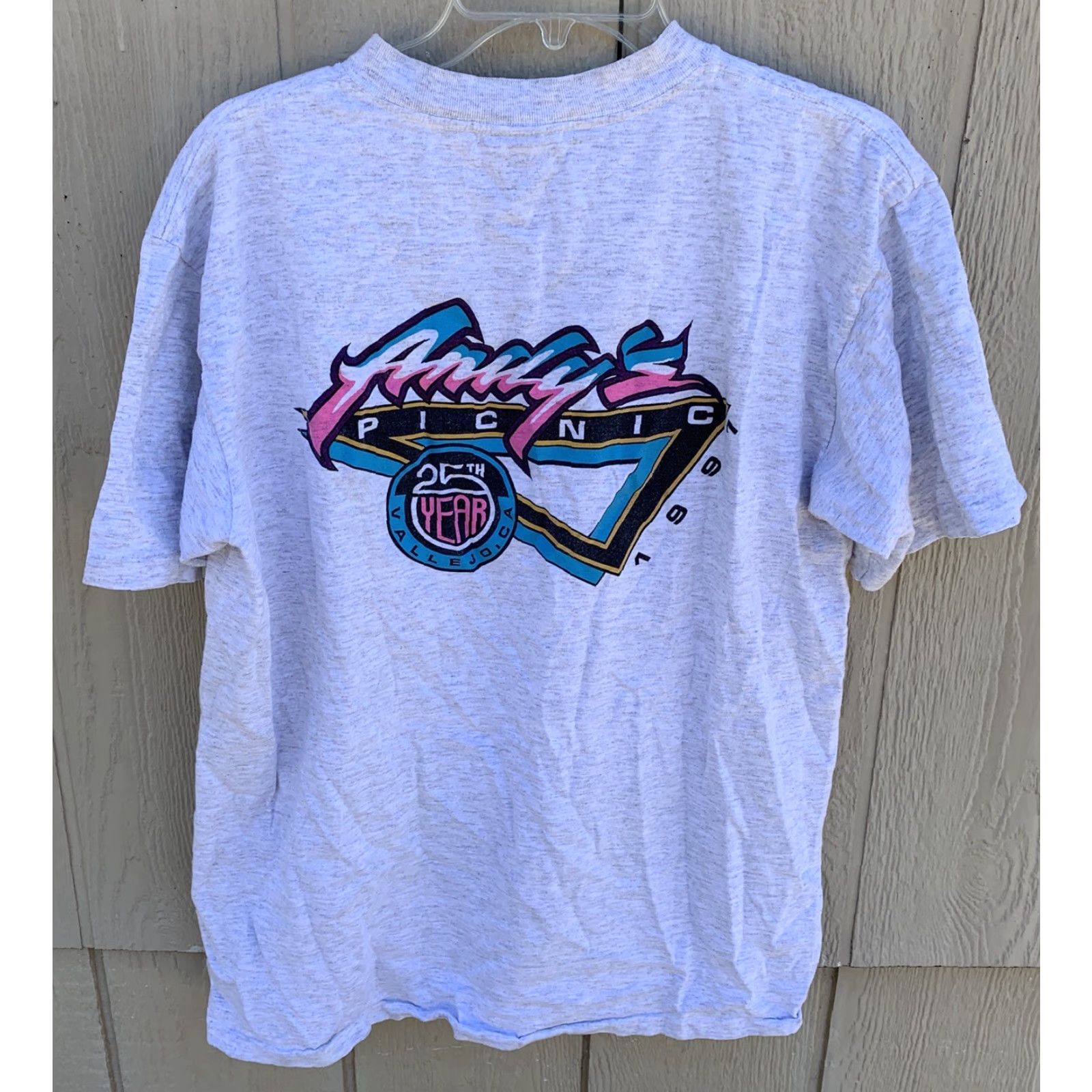 Vintage VINTAGE Andy’s Picnic 25th Year Anniversary T Shirt XL Gray 1990s Graphic Tee Andy’s Tees 1991 Mens Size US XL / EU 56 / 4 - 6 Thumbnail