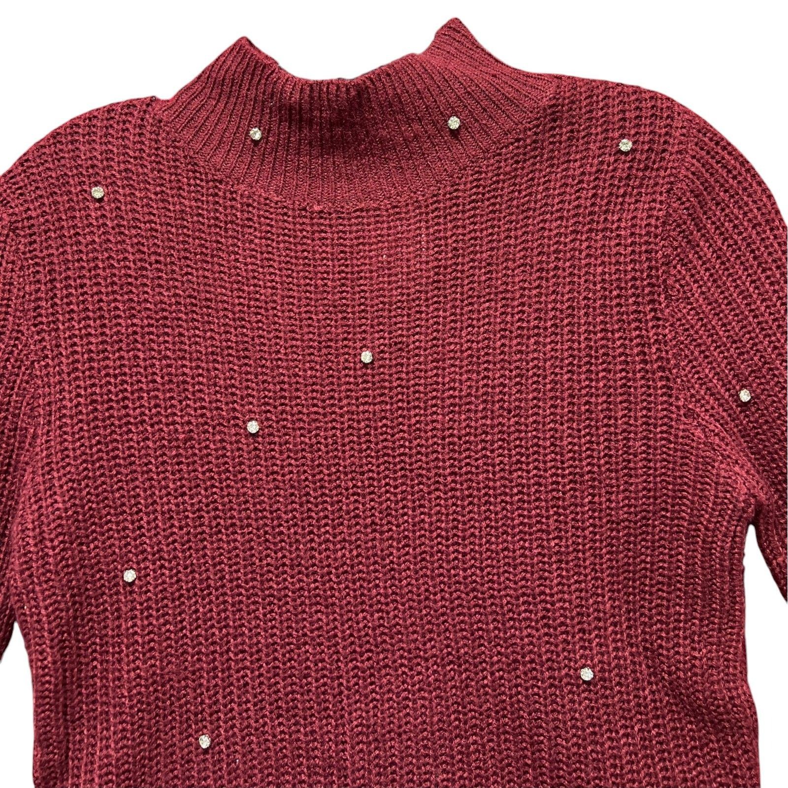 Other FCT With Love - Women's Crochet Long Sleeve Blouse - Burgund Size M / US 6-8 / IT 42-44 - 12 Thumbnail