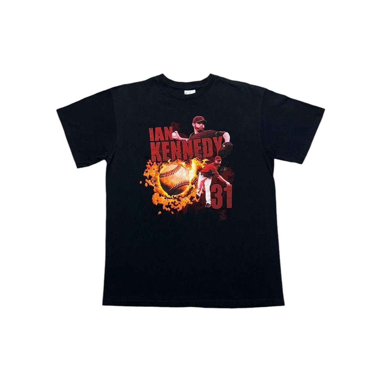 MLB × Vintage Y2K Arizona Diamondbacks Ian Kennedy Flaming Ball T-Shirt Size US XL / EU 56 / 4 - 1 Thumbnail
