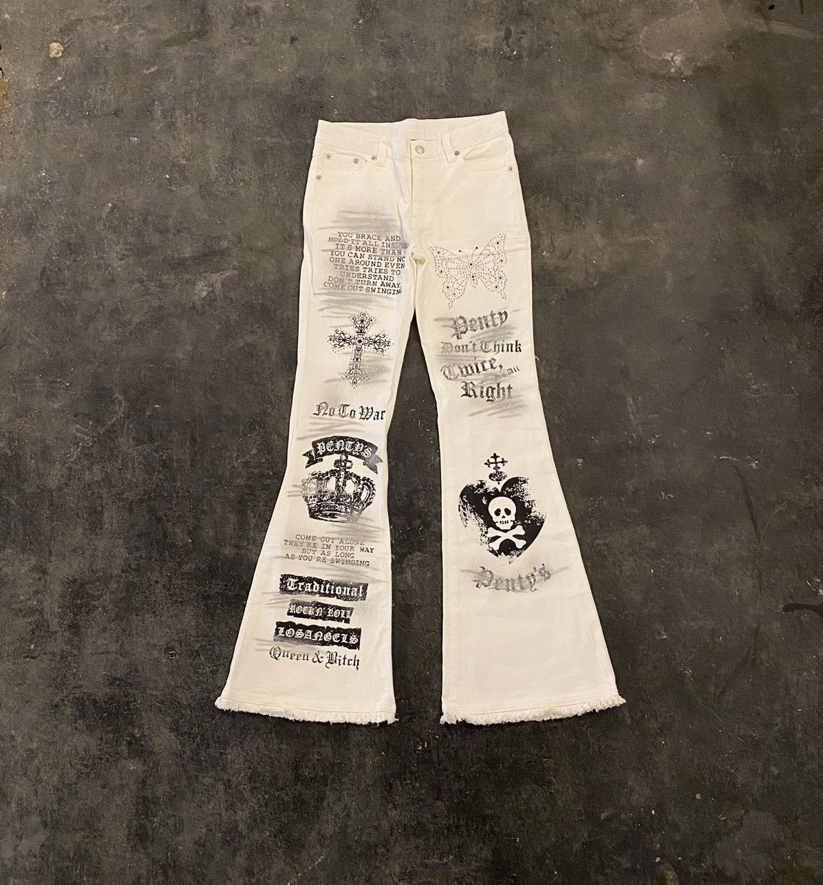 If Six Was Nine × Japanese Brand × Le Grande Bleu (L.G.B.) Y2k Pentys Japan Cross wise flare Jeans Size 26" / US 2 / IT 38 - 1 Thumbnail