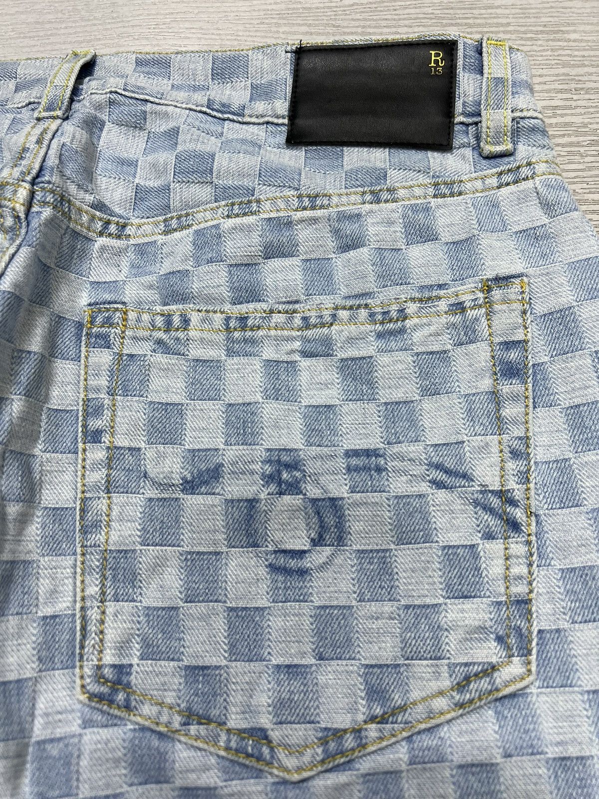 R13 R13 - S/S 22’ - Checkerboard Boyfriend Jeans Size US 27 - 8 Thumbnail