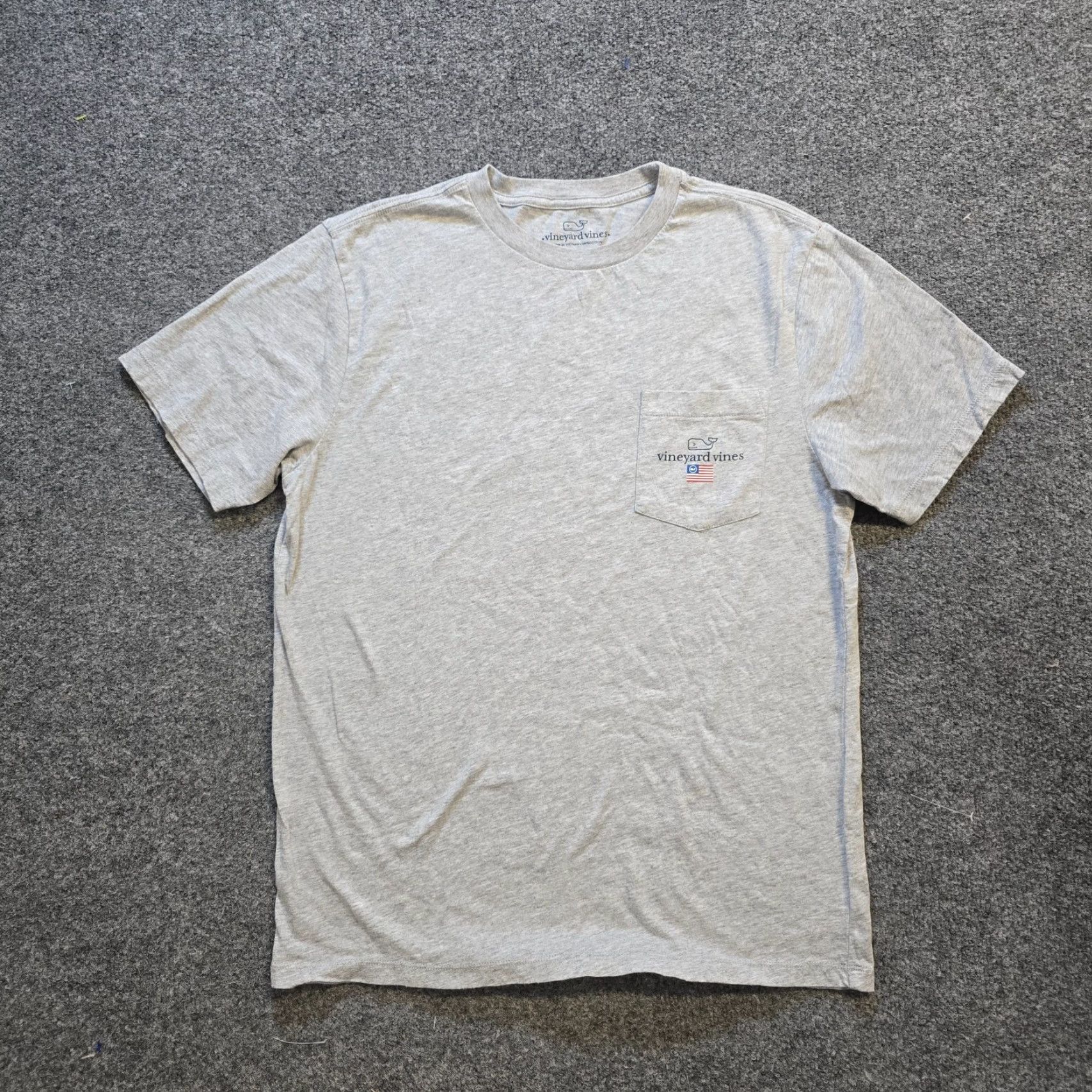 Vineyard Vines VINEYARD VINES Top Womens Small Gray American USA Short Sleeve Crew Neck Casual Shirt Womens Small Gray USA Size S / US 4 / IT 40 - 2 Thumbnail