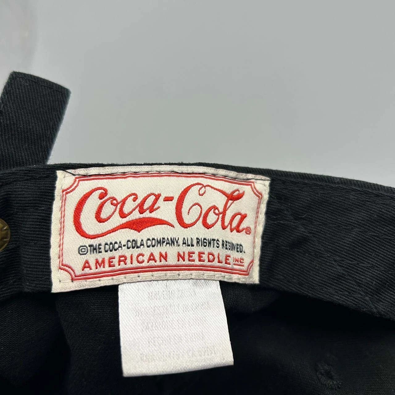 American Needle Coca Cola Hat Men Black Embroidered Strap Back Cap Cotton Size ONE SIZE - 4 Thumbnail